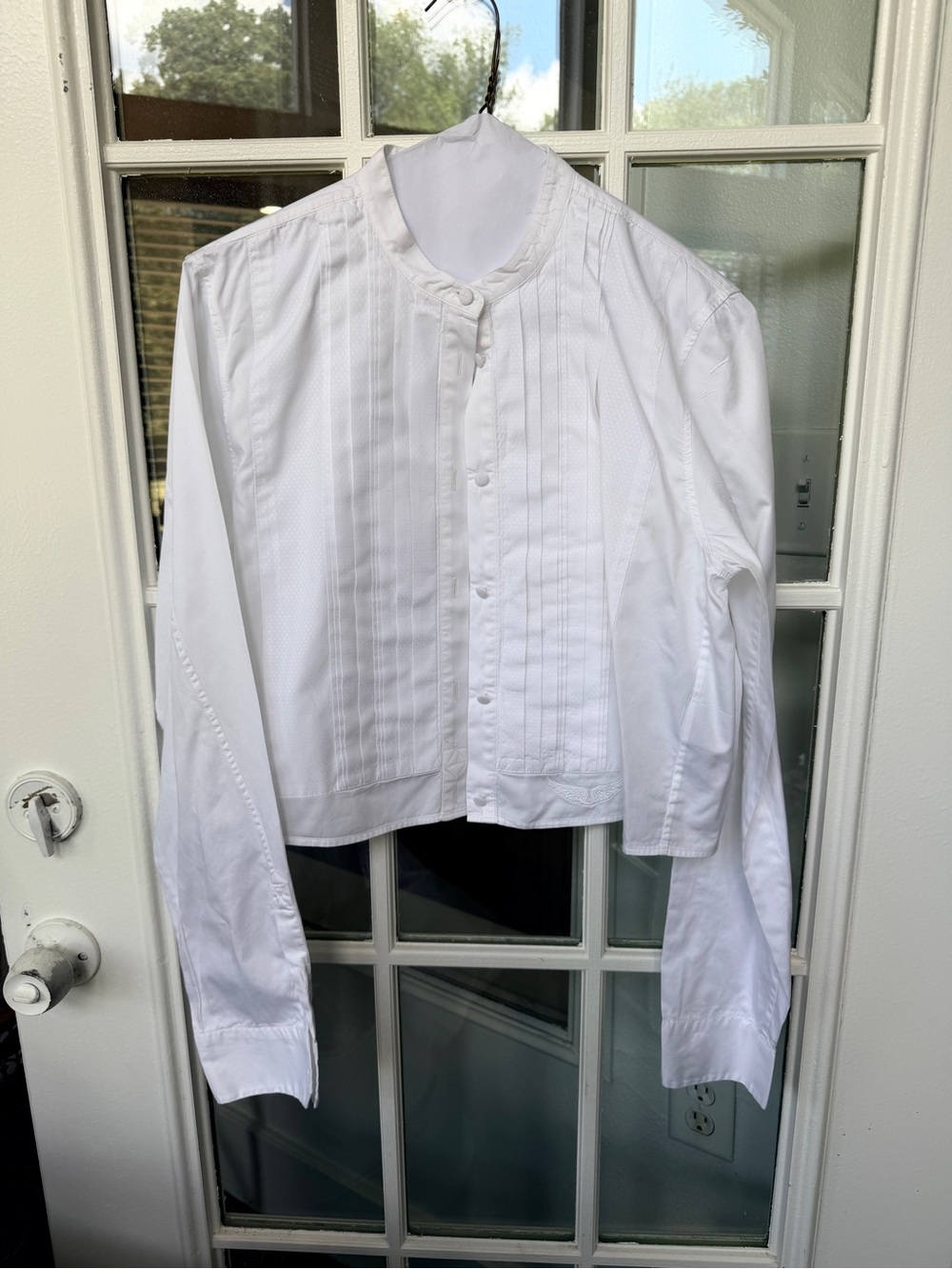 Zadig & Voltaire Classic White Men's Dress Shirt - Stand Collar